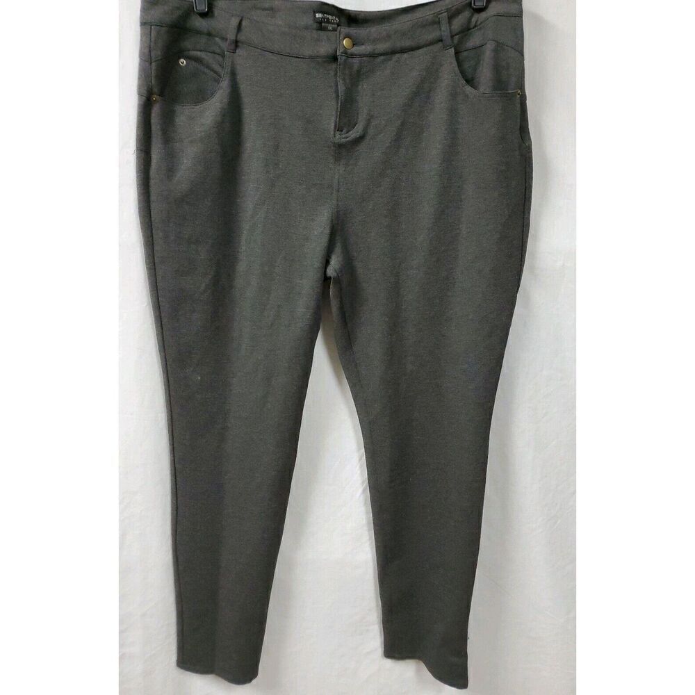 Sentimental New York Gray Knit Pants Size 3XL Flat Front  42 X 30